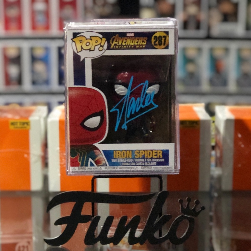 Stan Lee Autographed Funko Pop - Iron Spider #287